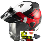 Arai Tour-X 5 Print Red - Free Dark Visor