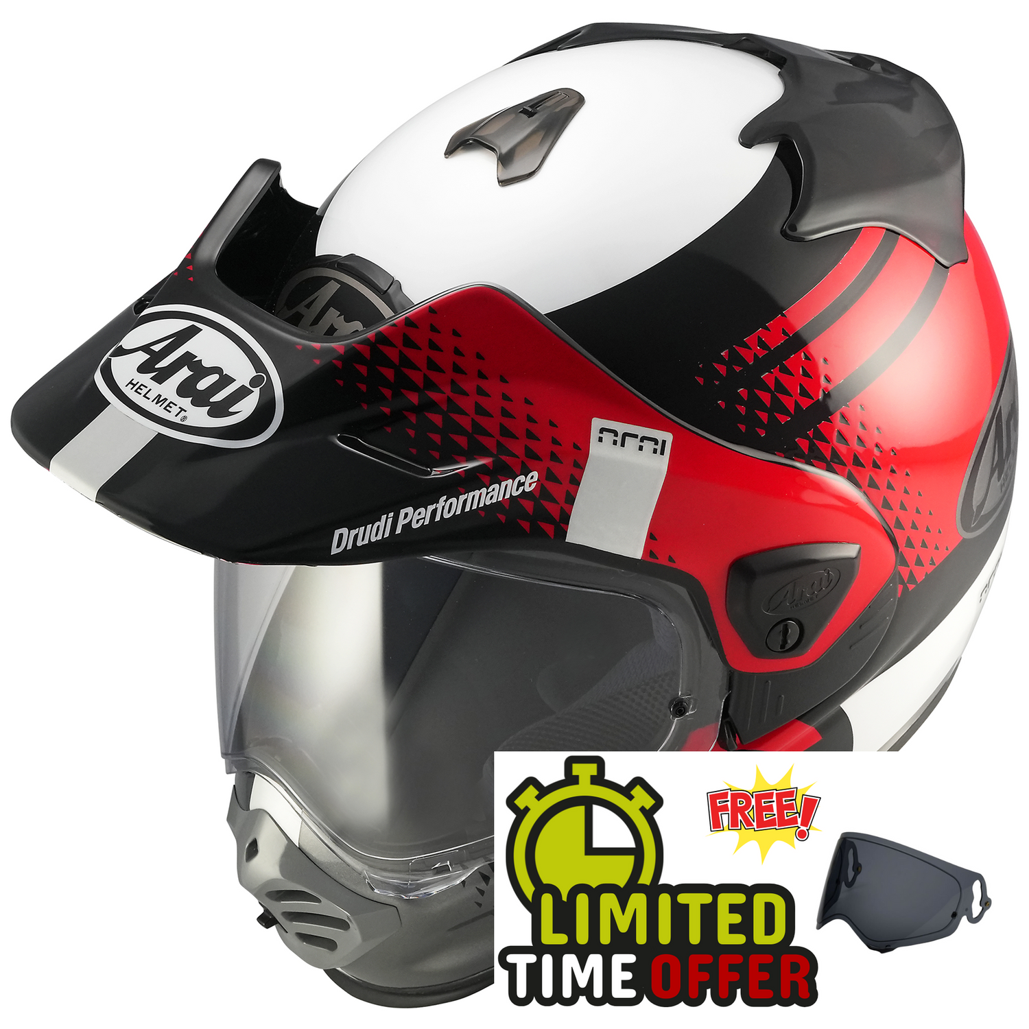 Arai Arai Tour-X 5 Print Red - Front View