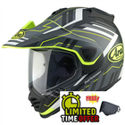 Arai Tour-X5 Trail Helmet Yellow - Free Dark Visor