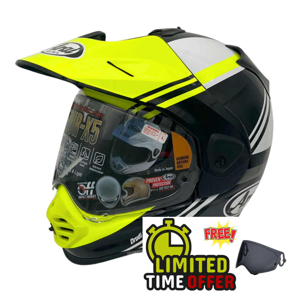 Arai Arai Tour-X5 Cosmic - Yellow - Front View
