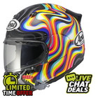 Arai Quantic Swirl White - Free Dark Visor