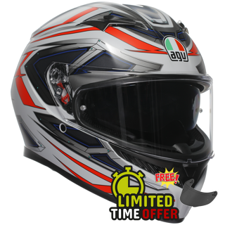 AGV AGV K3 SPACE - WHIITE/F.RED - Front View