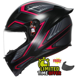 AGV AGV K1-S SLING - MATT.BLK/PINK - Front View