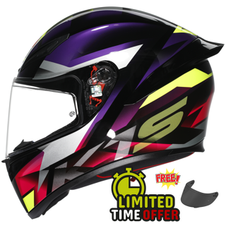 AGV AGV K1-S FASTLAP - BLACK/PURPLE/PINK - Front View