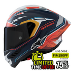 Alpinestars SUPERTECH R10 PEDRO ACOSTA-LE HELMET-BLACK RED WHITE MATT HELMET ECE06/DOT/FIM