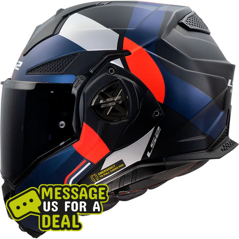 LS2 LS2 FF901 ADVANT X ULTRA BLUE RED-06 Helmet (Matt) - Front View