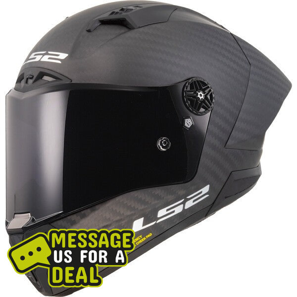 LS2 LS2 FF805 THUNDER GP AERO SPOILER MATT BLACK (Includes Additional Dark Visor) - Front View
