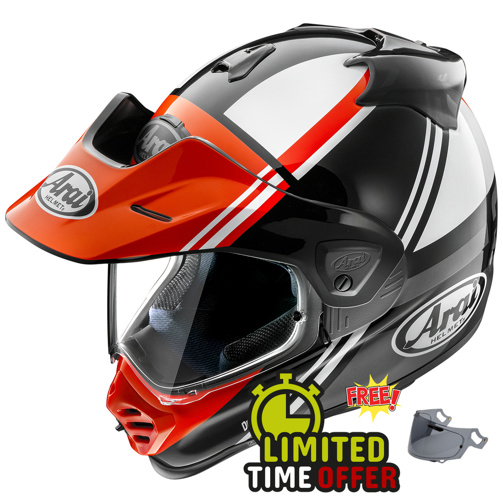 Arai Arai Tour-X5 Cosmic - Red  - Free Dark Visor & Intercom - Rear View