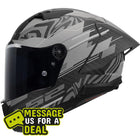 LS2 FF805 Thunder GP Aero Polar Matt Black with FREE Dark Visor & Helmet Backpack