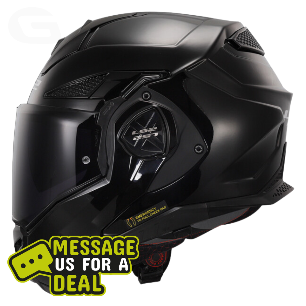 LS2 LS2 FF901 Advant X Solid Gloss Black - Front View
