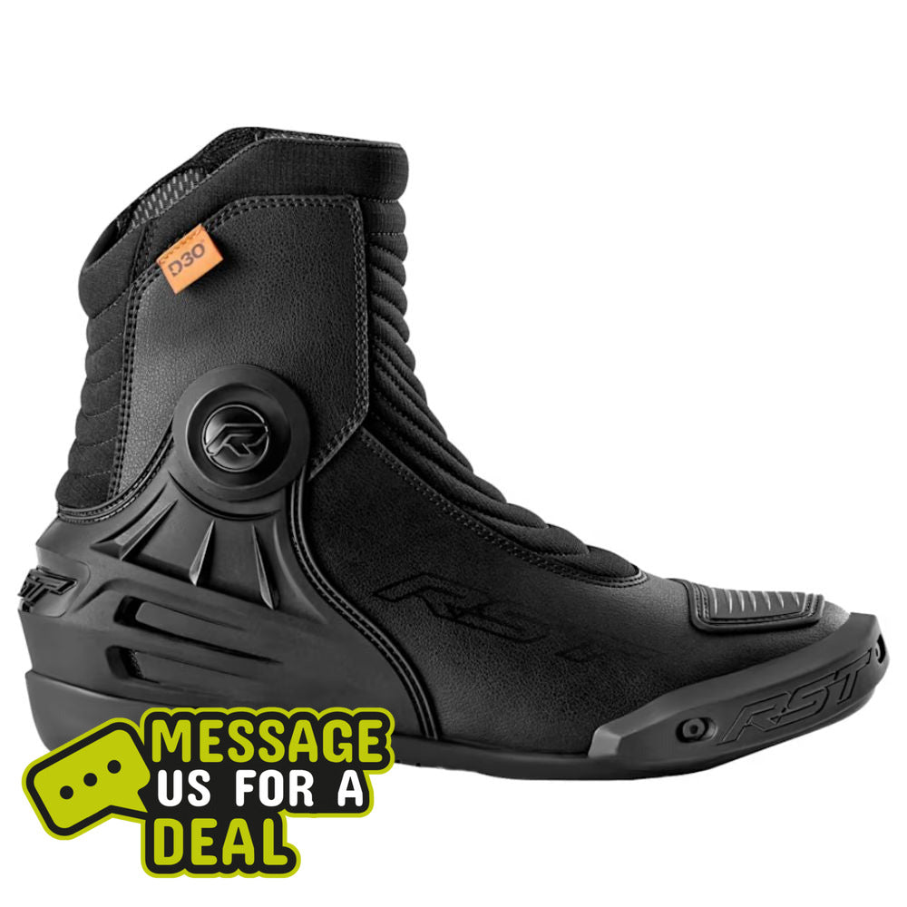 RST RST Tractech Evo Short D30 Waterproof Boots - Black - Front View
