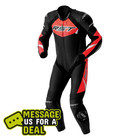 RST Tractech Evo D3O Leather Suit Black / Flo Red