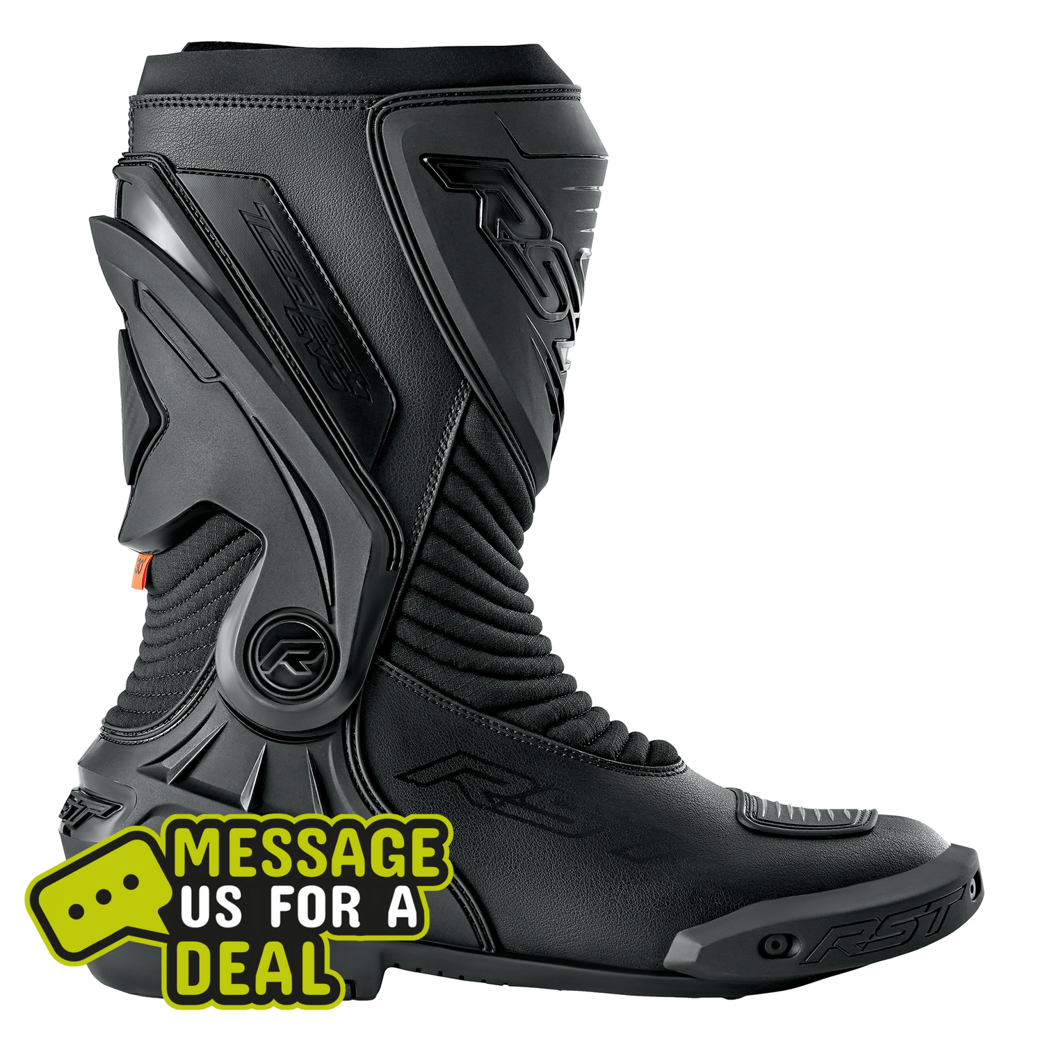 RST RST Tractech Evo D3O Waterproof Boots - Black - Front View