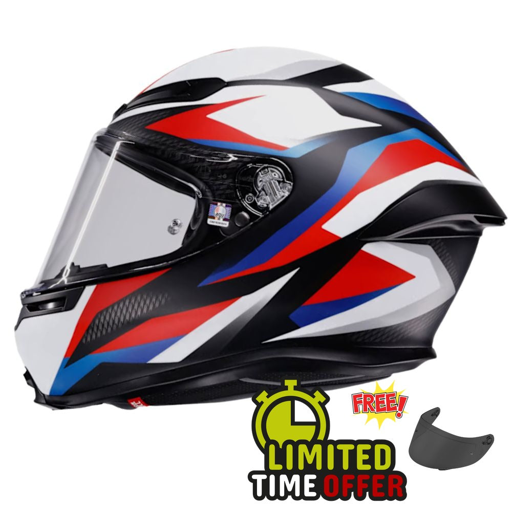 AGV AGV K6-S Timewarp Red / White / Blue - Front View