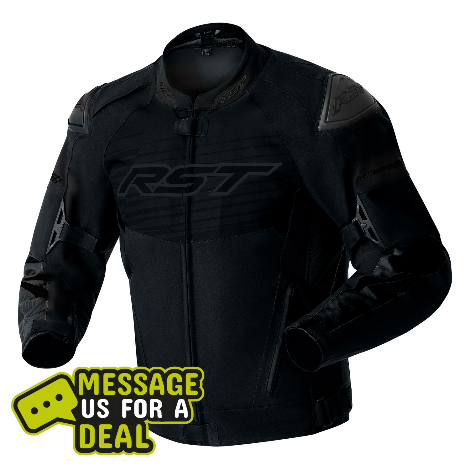 RST Tractech Evo D3O Men's Textile Jacket - Black / Black