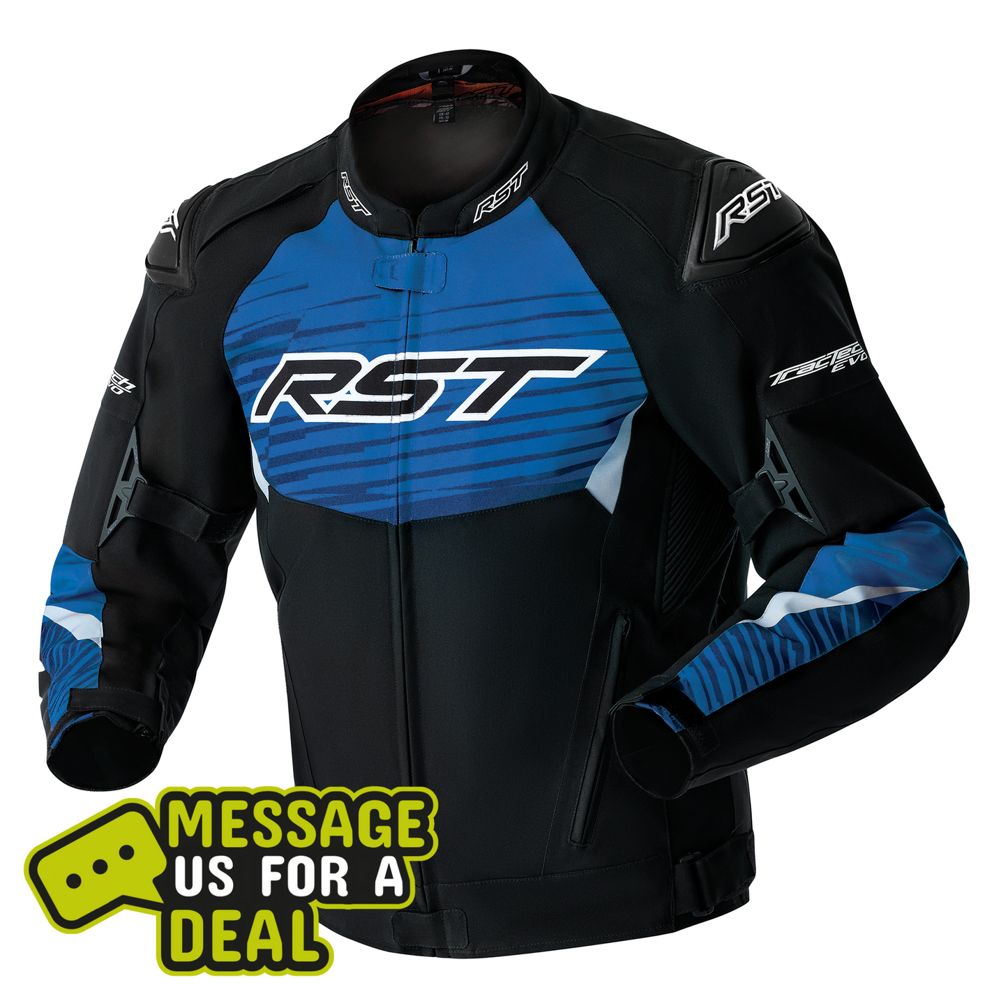 RST Tractech Evo D3O Men's Textile Jacket - Black / Blue