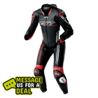 RST Race Dept V4.2 D3O Airbag Kangaroo One Piece Leather Suit - Black / Red / White