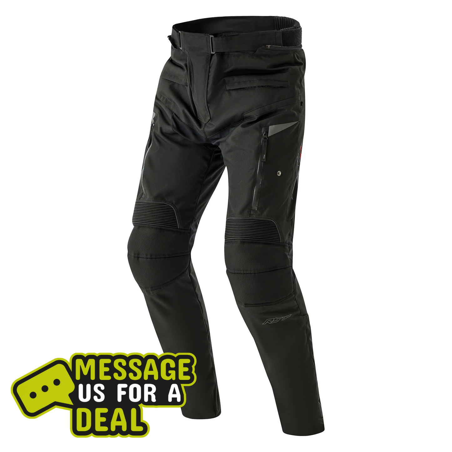 RST Pro Series Paragon D3O Mens Textile Pants Black/Black Short Length