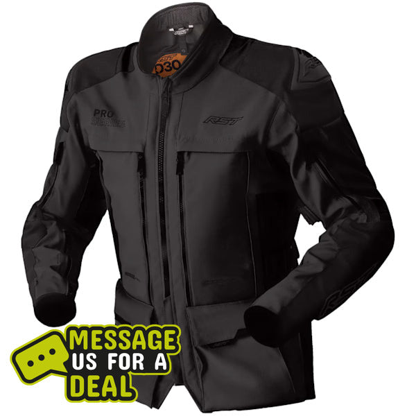RST Pro Series Adventure D3O Textile Jacket - Black / Black