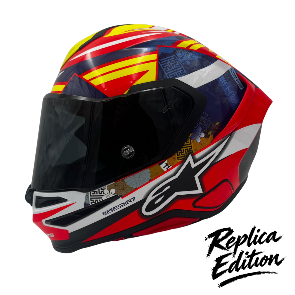 Alpinestars Supertech R7 Taiyo Furusato Red / White / Yellow Fluo Glossy Replica Edition