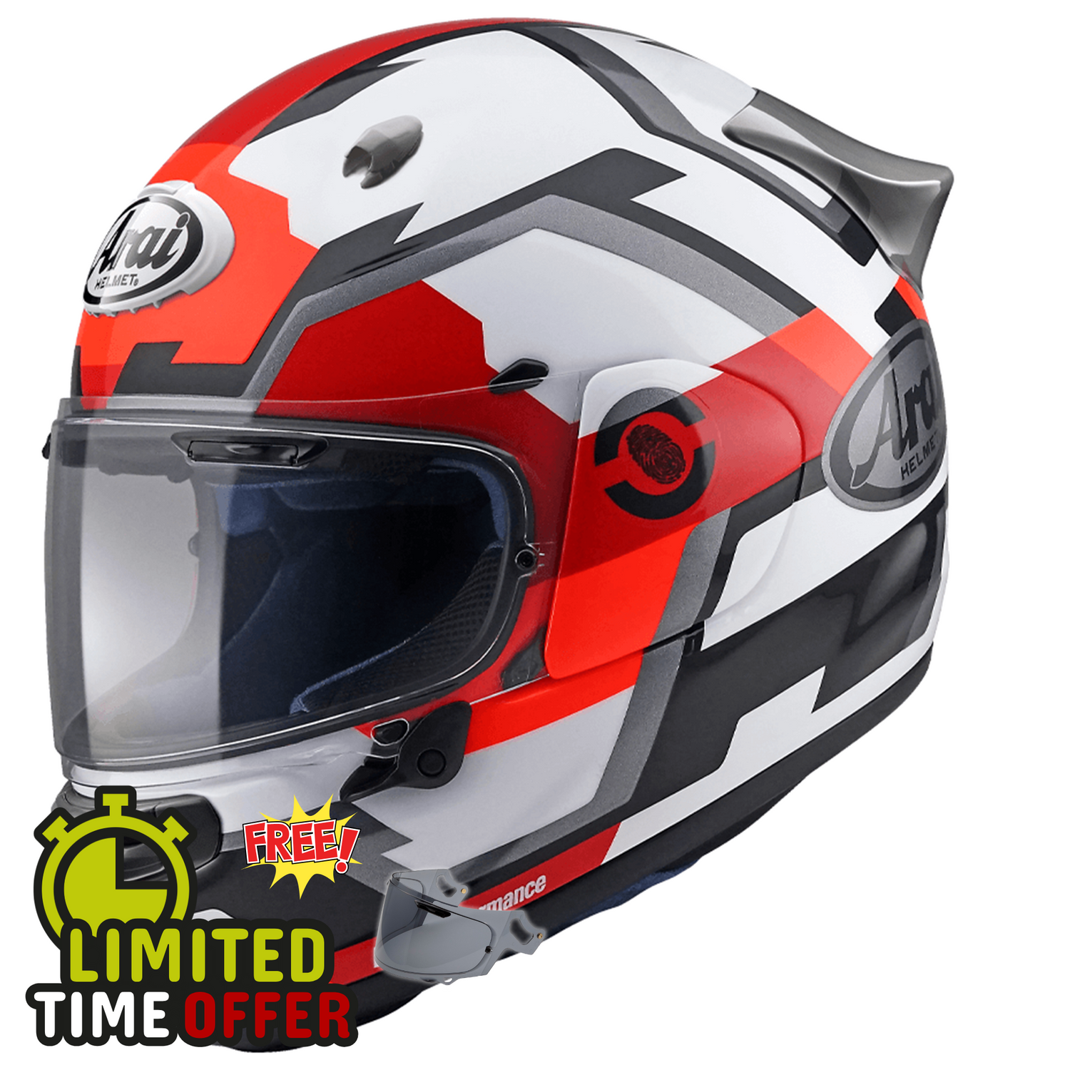 Arai Arai Quantic - Face Red - Front View