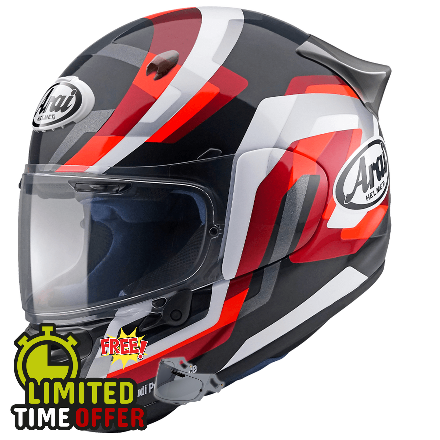 Arai Arai Quantic - Snake Red - Front View