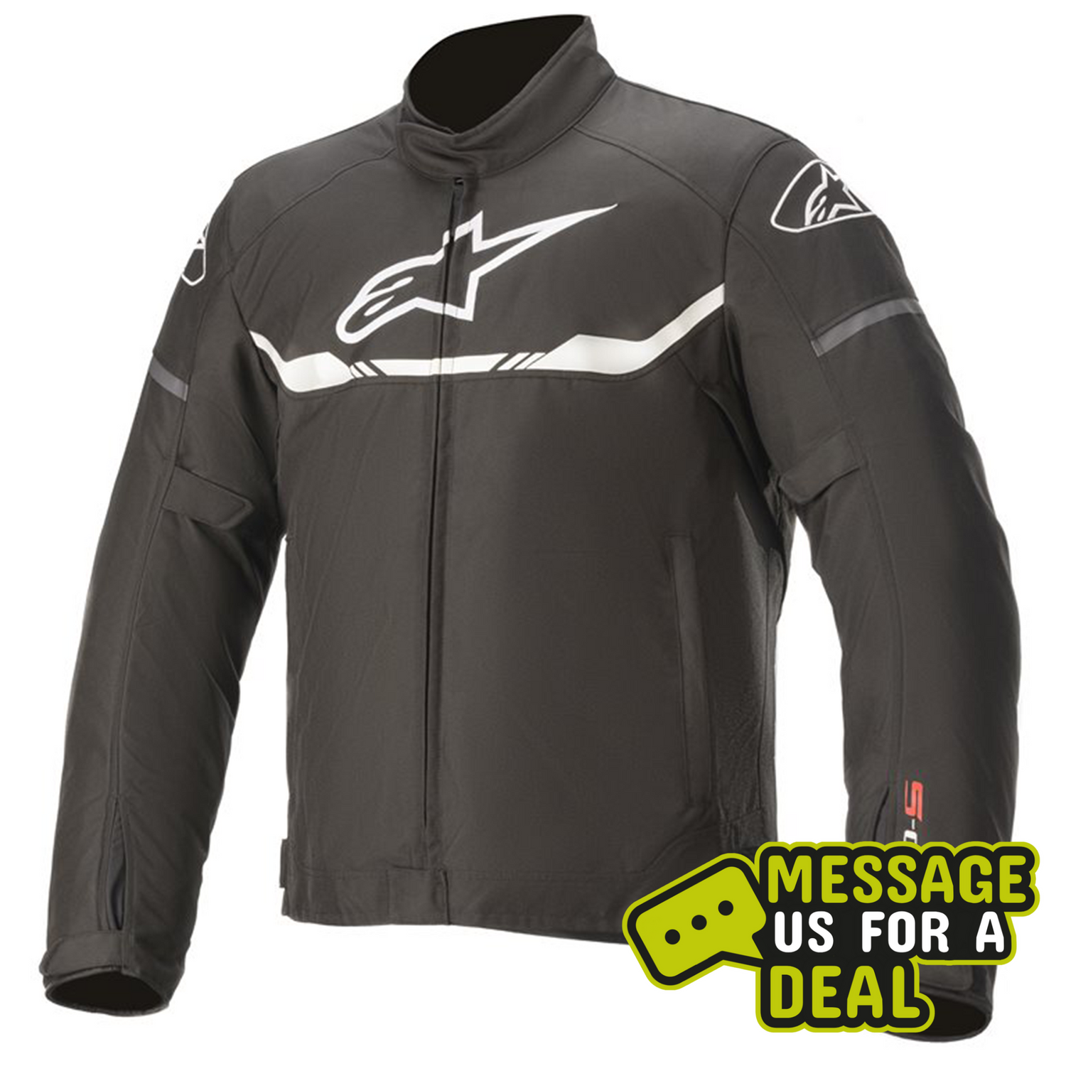 Alpinestars Alpinestars T-SPS Waterproof Jacket - Black/White (12) - Front View