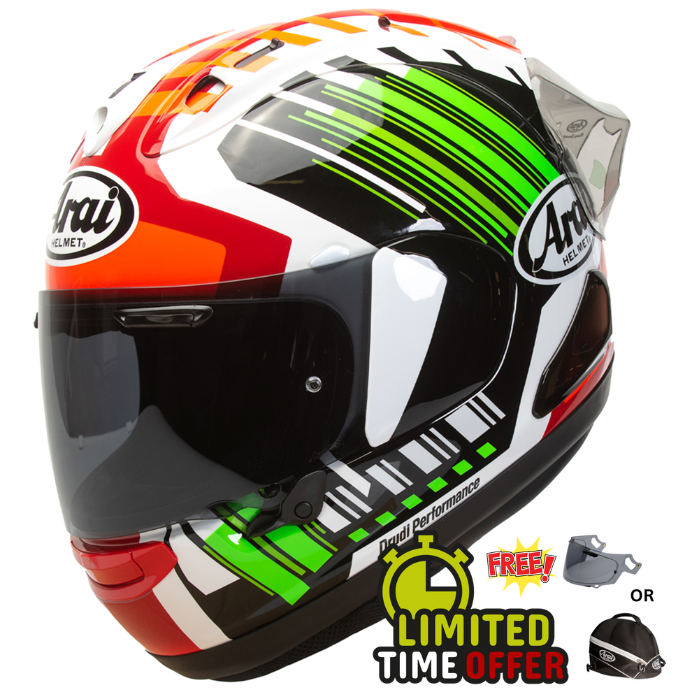 Arai Arai RX-7V Evo - Rea Green - Front View