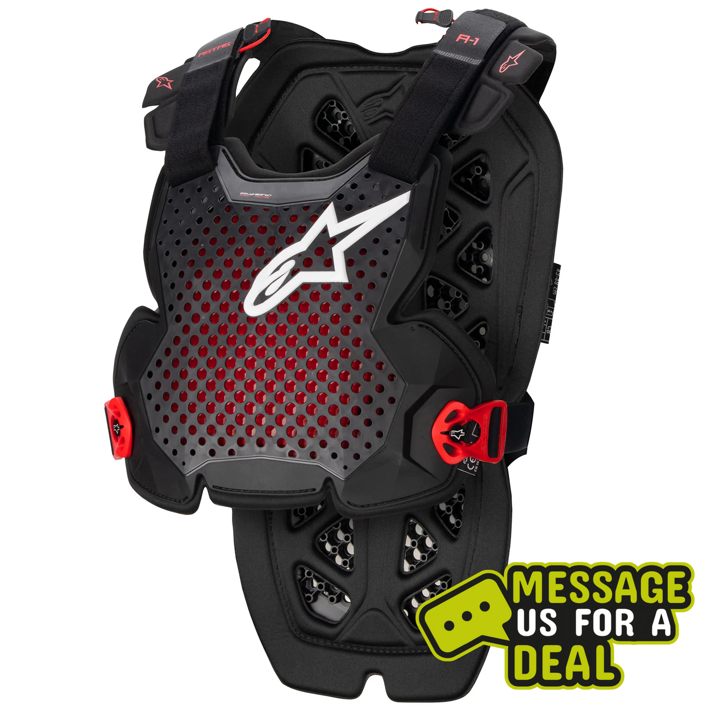 Alpinestars Alpinestars A-1 Pro Chest Protector - Anthracite/Black/Red - Front View