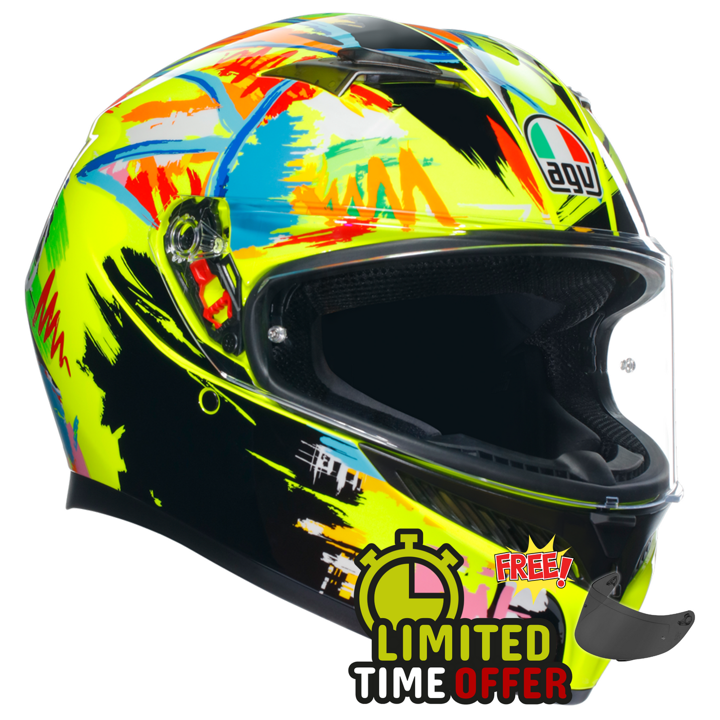 AGV AGV K3 Rossi Winter Test 2019 - Front View