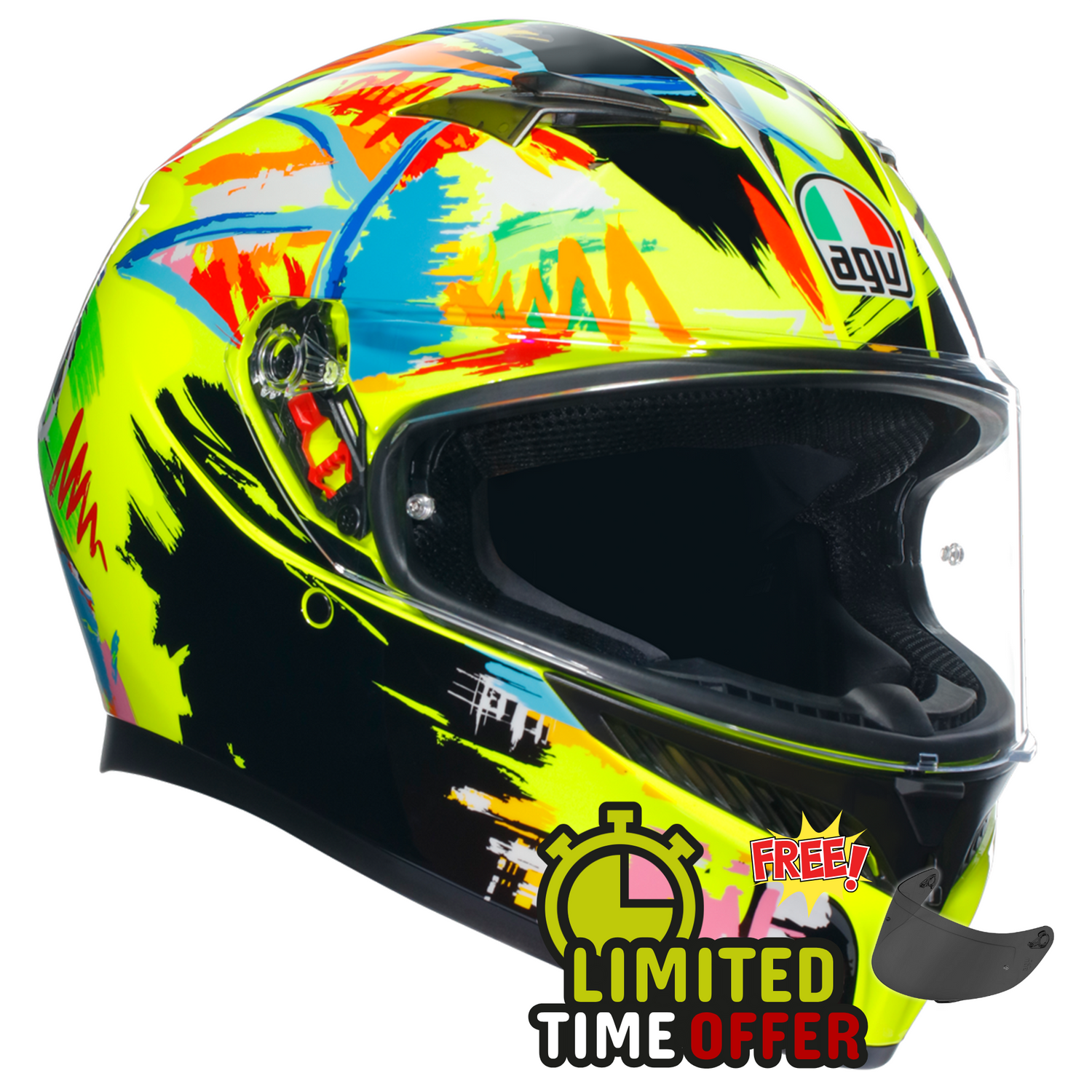 AGV AGV K3 Rossi Winter Test 2019 - Front View