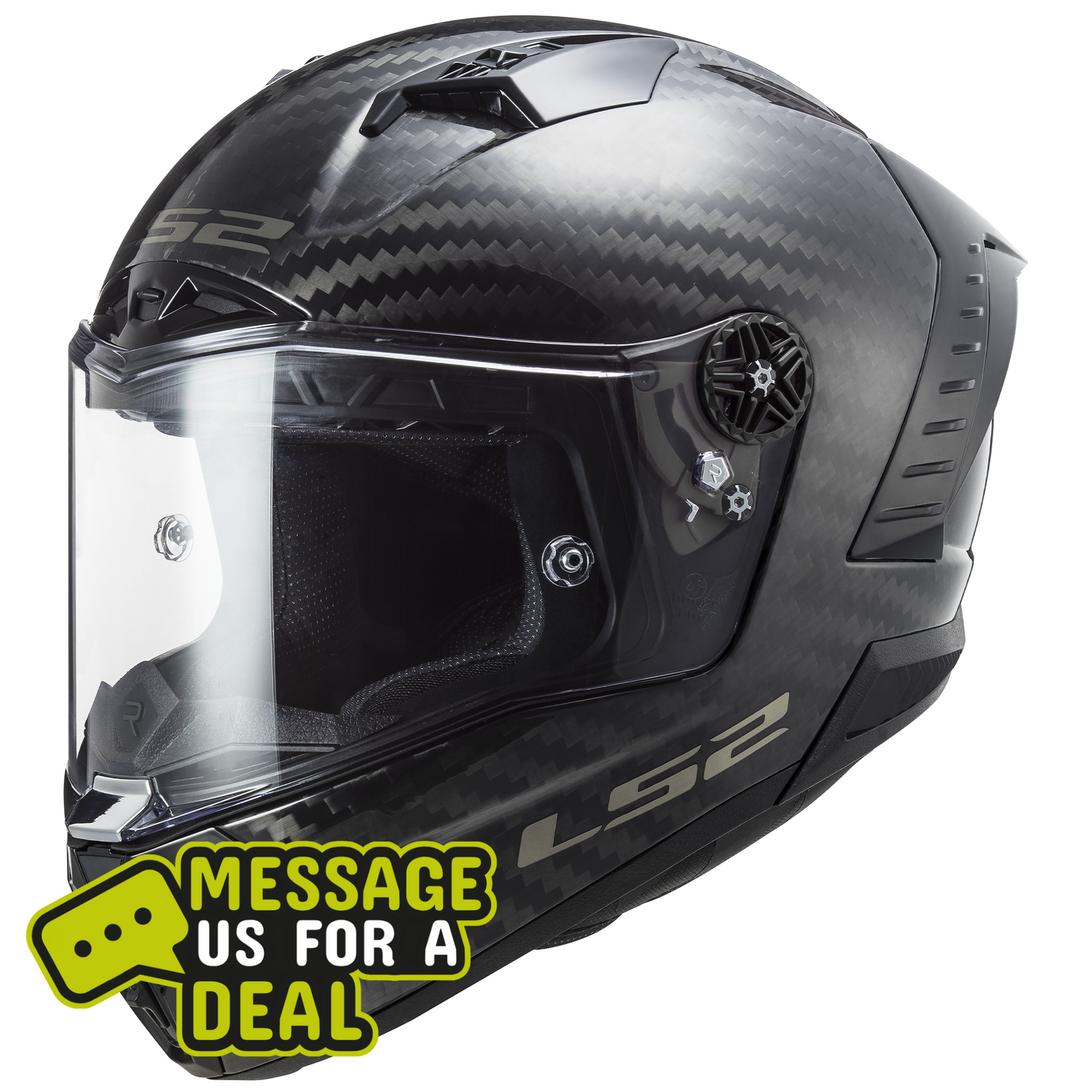 LS2 LS2 FF805 Thunder Carbon - Gloss Carbon (Includes Additional Dark Visor) - Front View