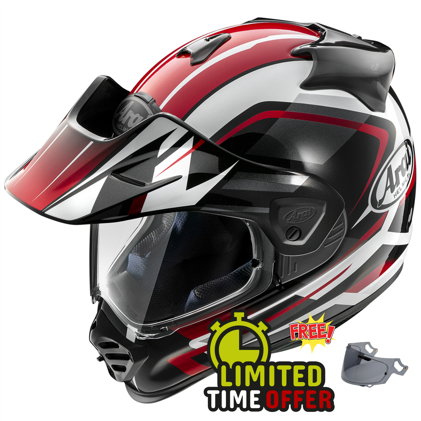Arai Arai Tour-X5 Discovery - Red - Front View