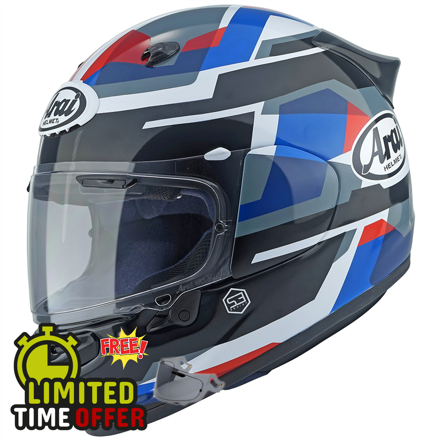Arai Arai Quantic - Abstract Blue - Front View
