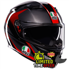 AGV K3 Striga - Matt Black / Grey / Red - Free Dark Visor