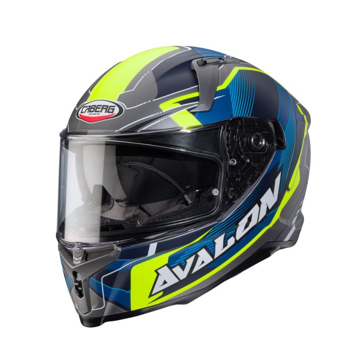 Caberg Avalon X Optic Matt Grey/Blue/Yellow Helmet