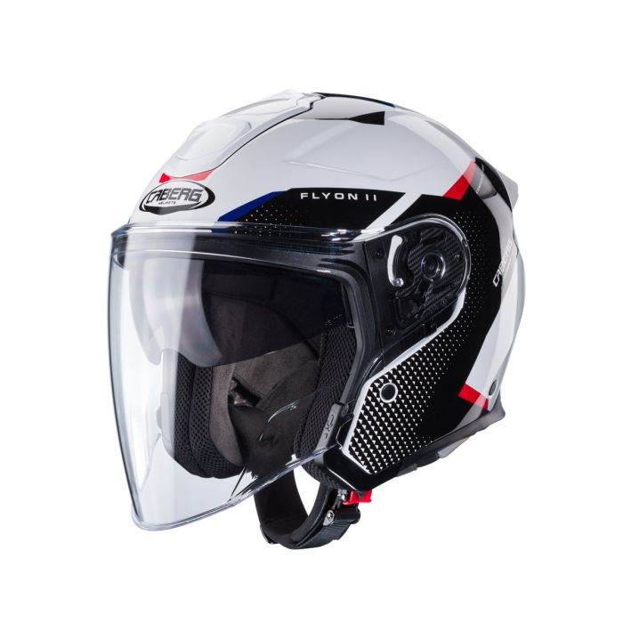 Caberg Caberg Flyon 2 Boss White/Black/Red/Blue Helmet S/O - Front View