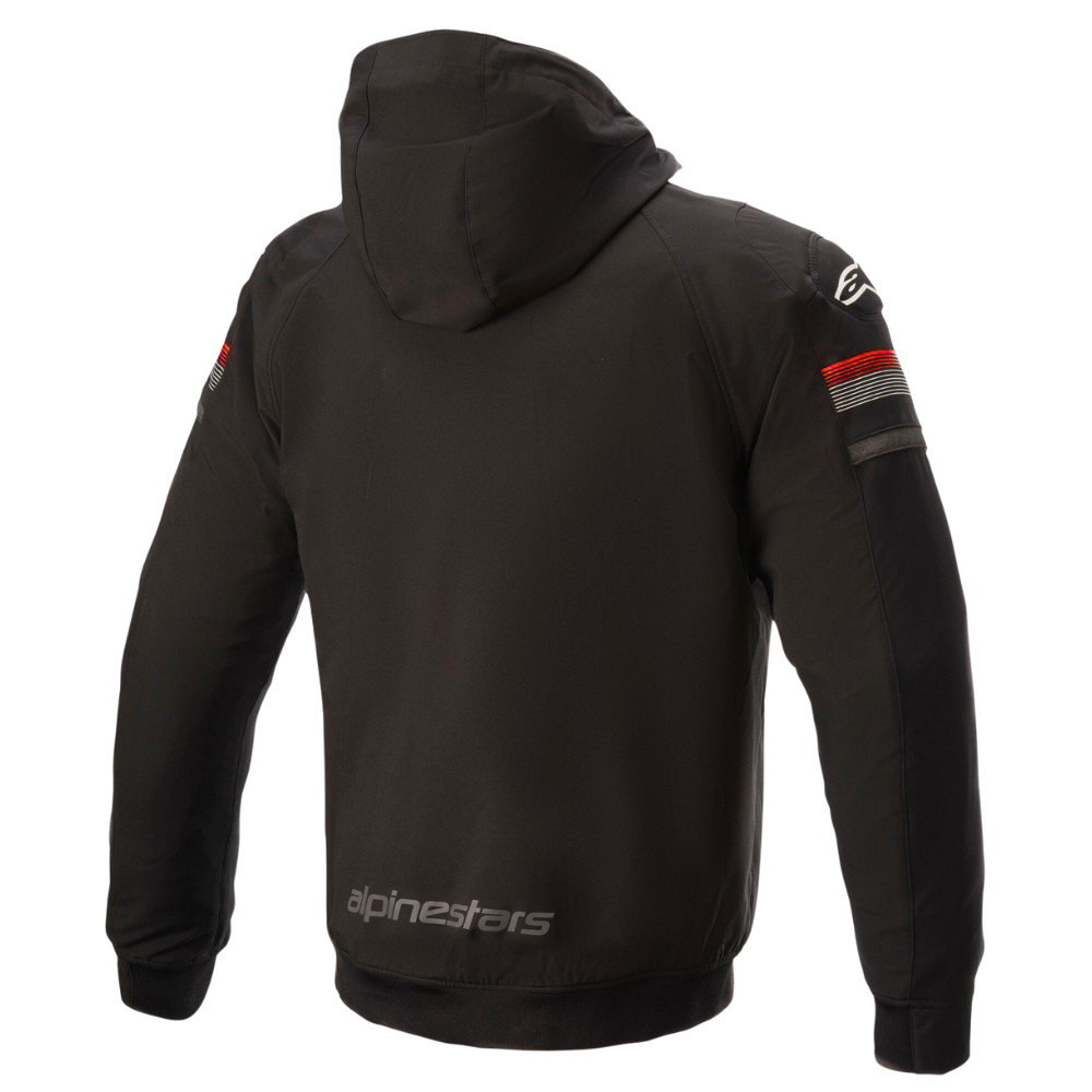 Alpinestars Sektor v2 Tech Hoodie - Black Bright Red with Nucleon Flex Plus Armour