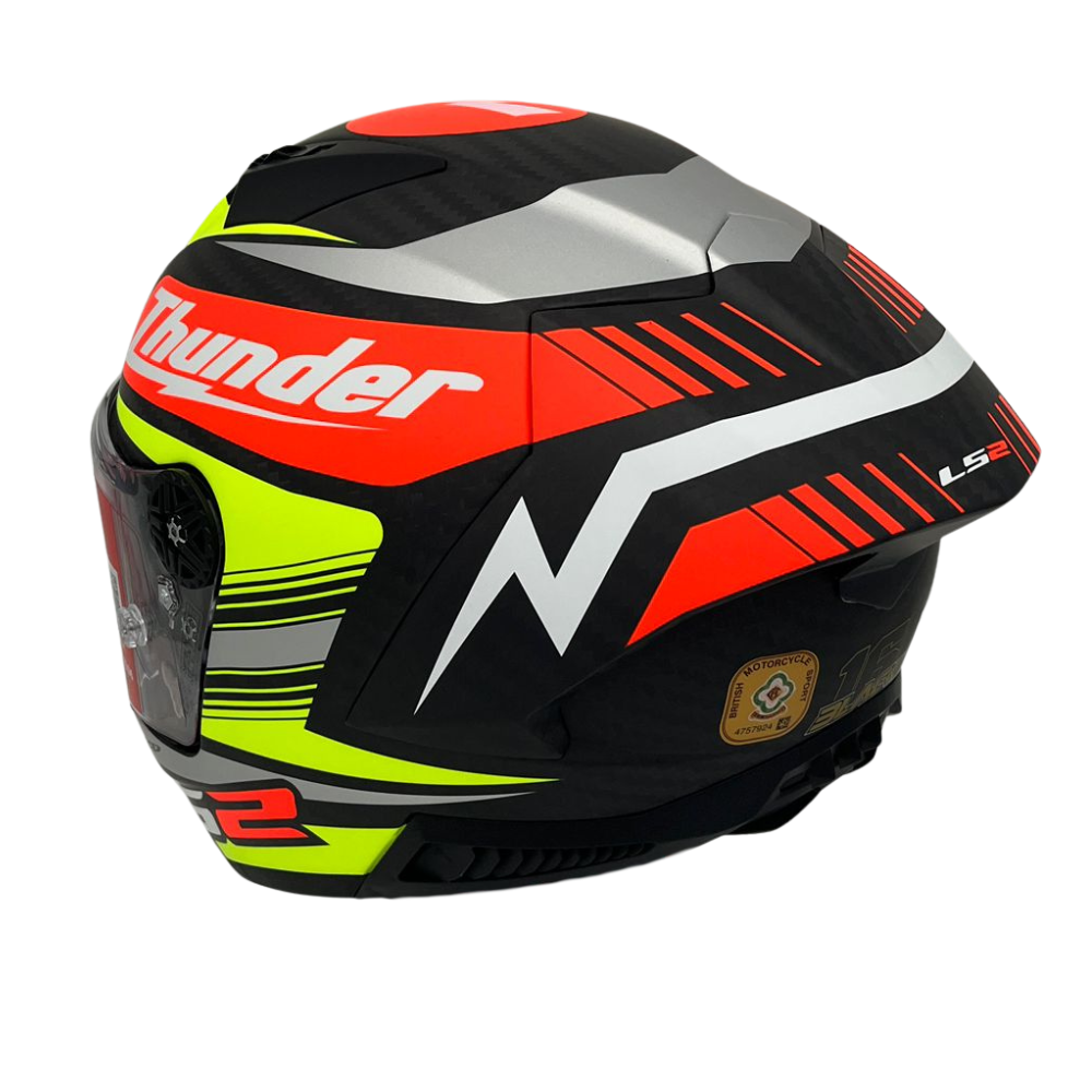 LS2 LS2 FF805 THUNDER GP AERO REPLICA MATT BLACK - Rear View