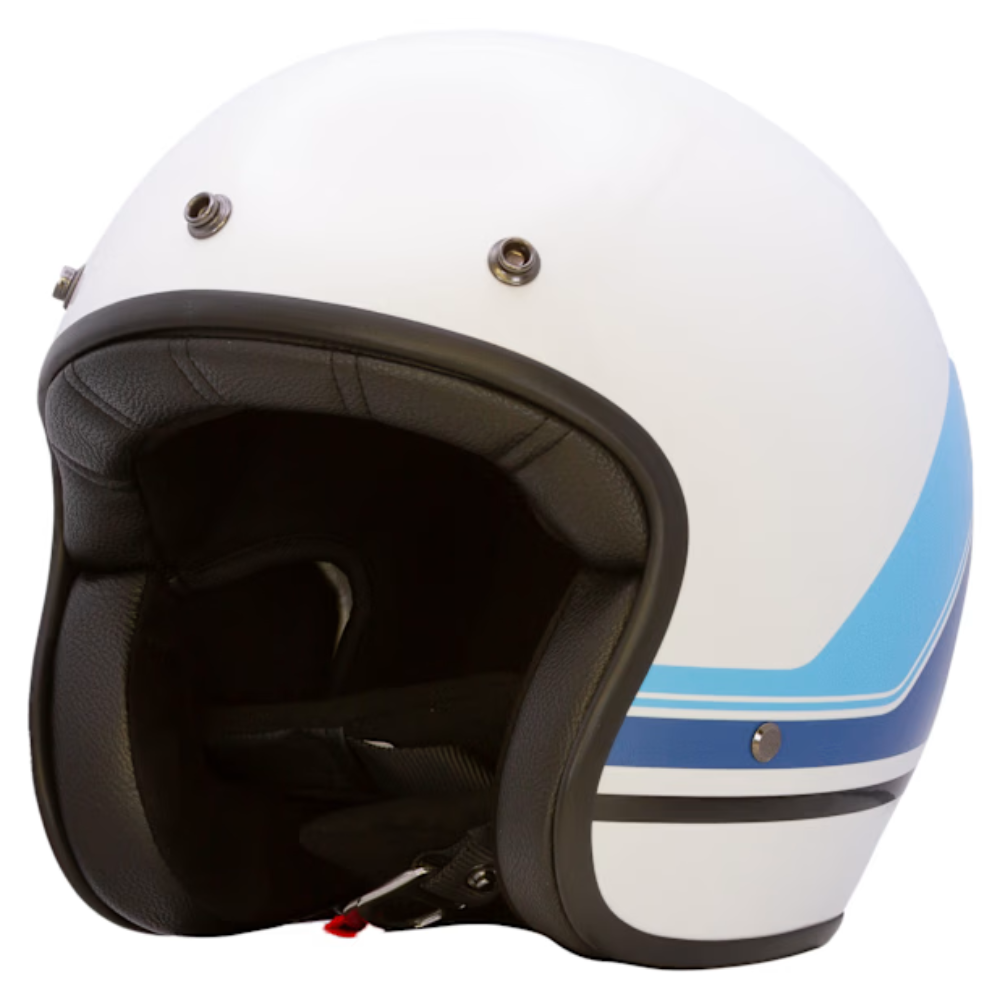 Merlin BlackBird Jet Helmet Aero White Stripe