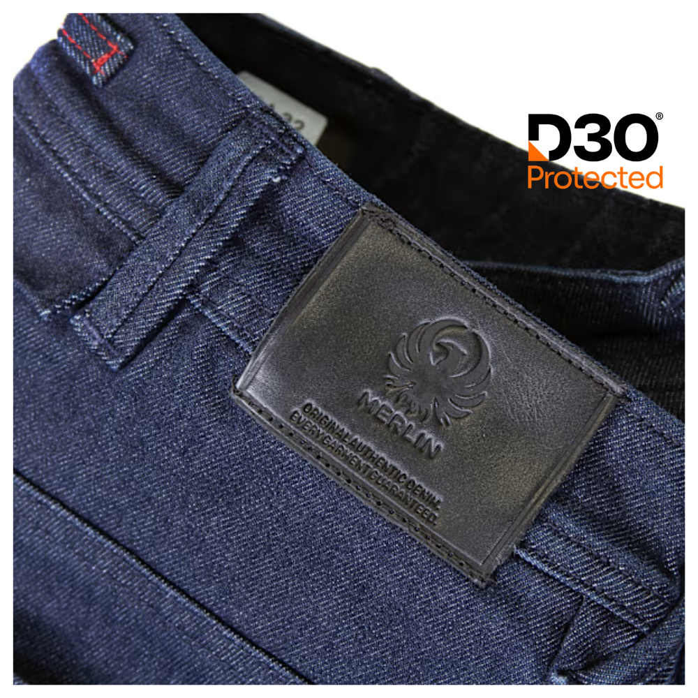 Merlin Rivington D3O Jeans Short Leg Blue