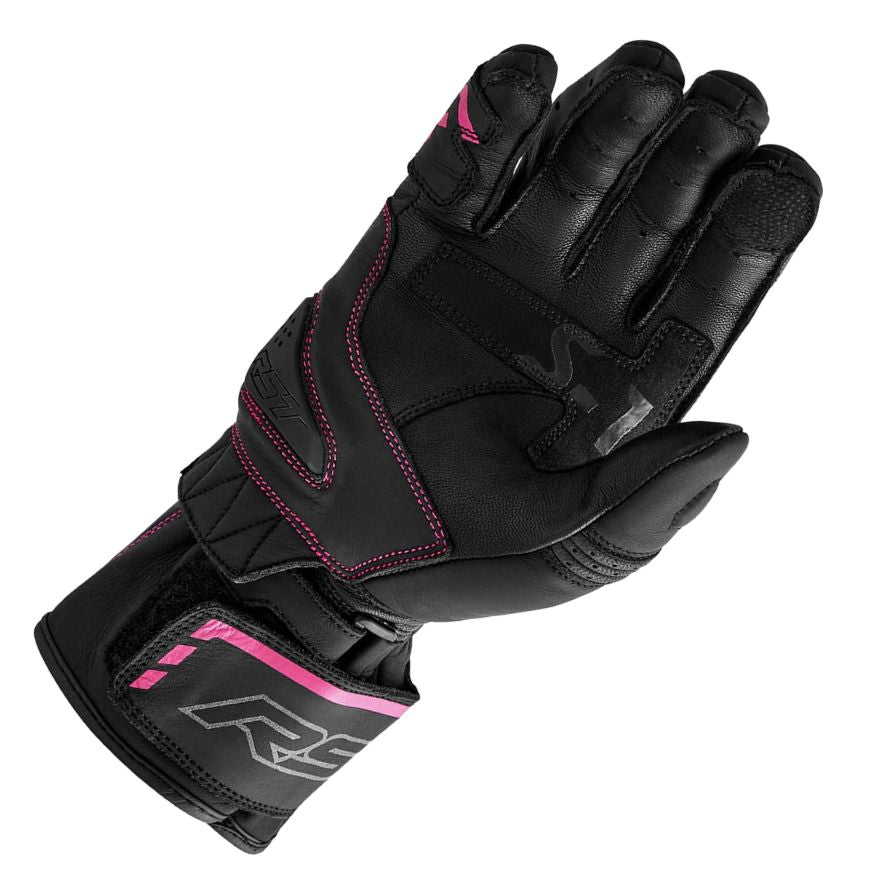 RST RST S1 Ladies Gloves 2026 - Black / Flo Pink - Side View