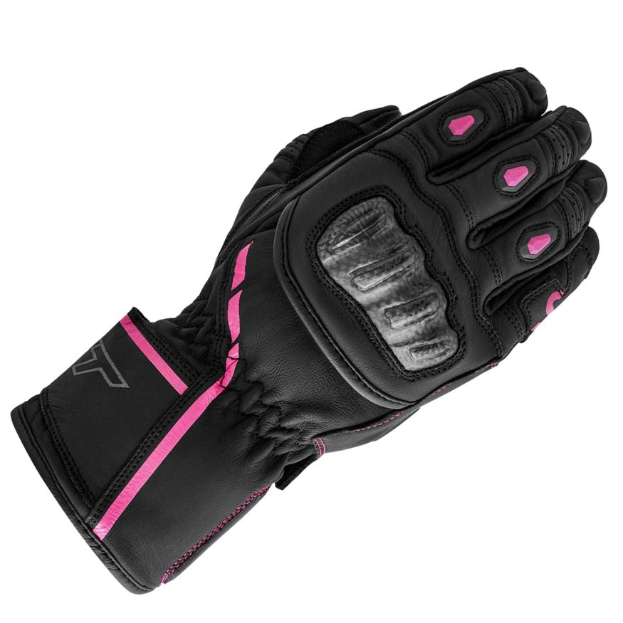 RST RST S1 Ladies Gloves 2026 - Black / Flo Pink - Front View