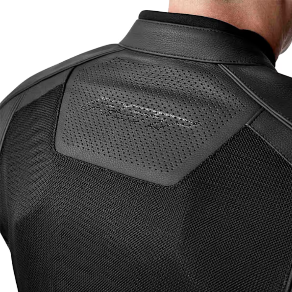 RST S1 Mesh D3O Leather Jacket - Black / Black