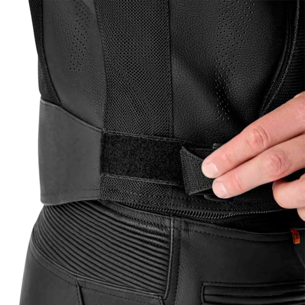 RST S1 Mesh D3O Leather Jacket - Black / Black