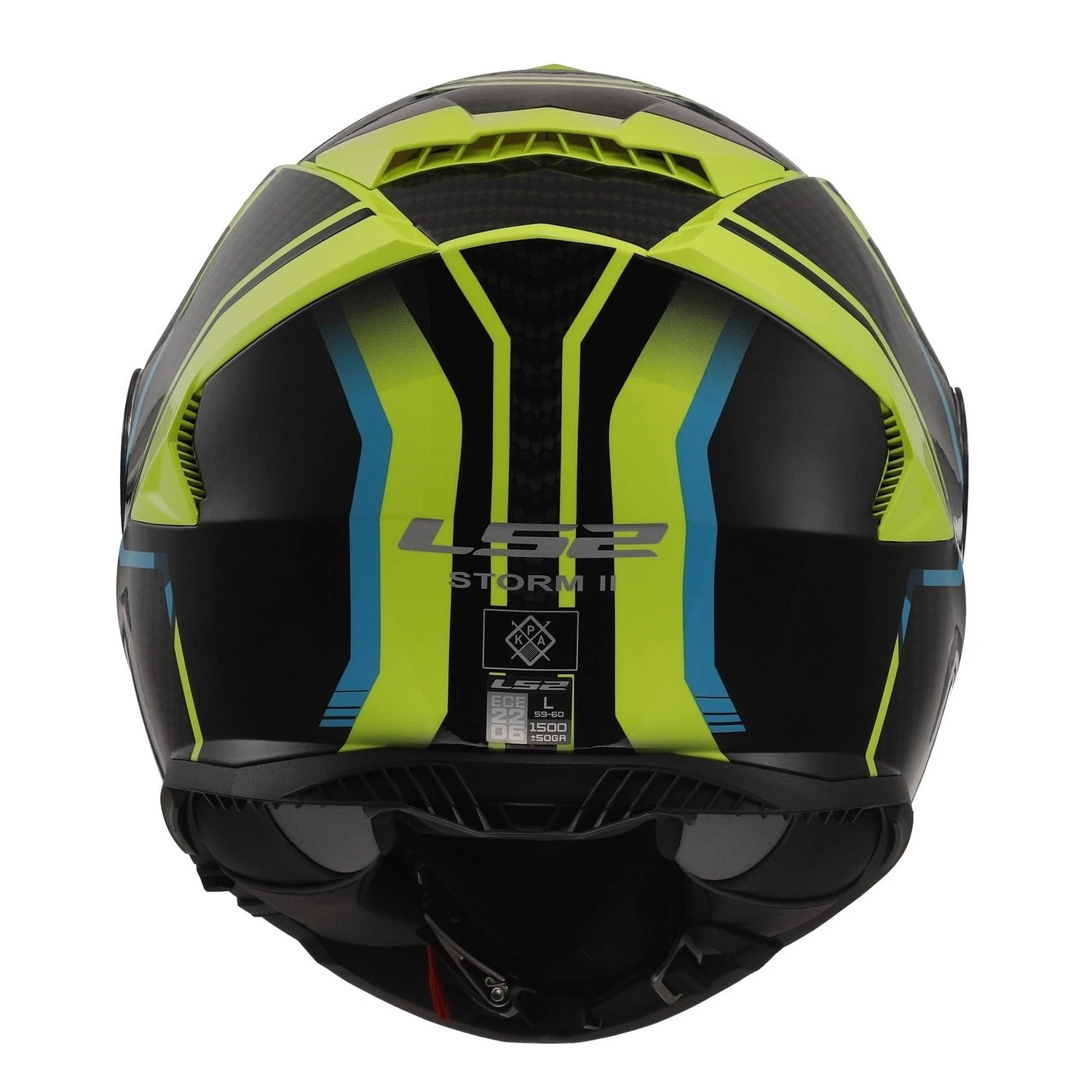 LS2 LS2 FF800 STORM 2 TRACKER HI-VIS YELLOW-06 - Rear View