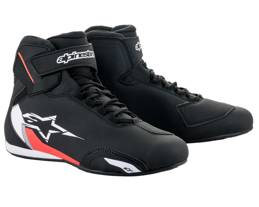 ALPINESTARS SEKTOR SHOE Black White Red Fluo