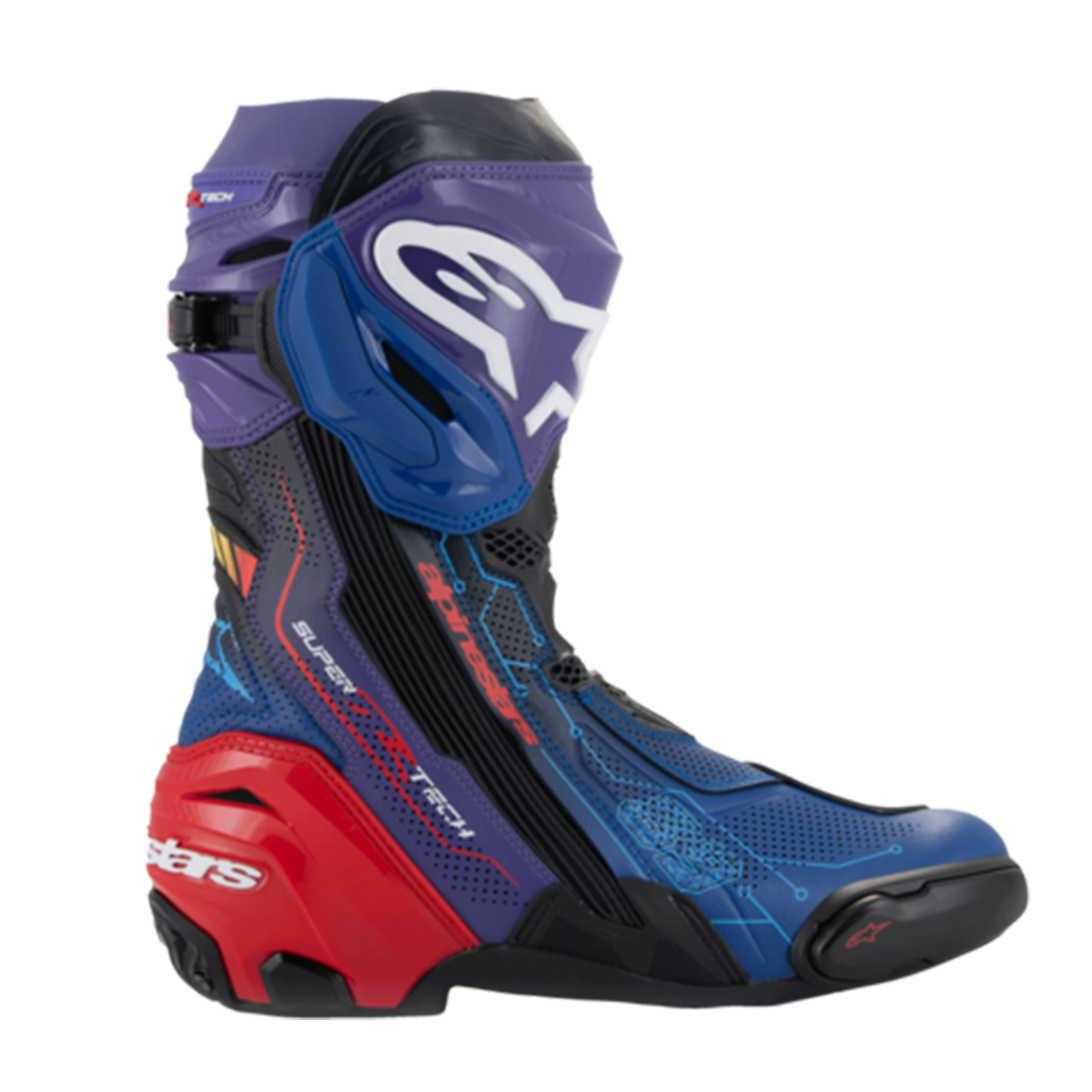 Alpinestars Supertech R Le Martinator R01 Vented Boots-Black Purple Red Blue-Limited Edition