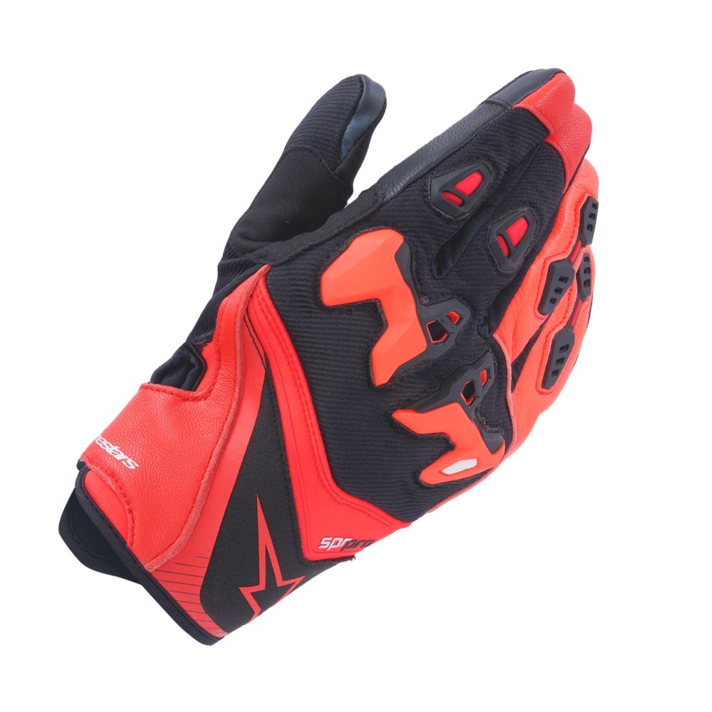 Alpinestars Alpinestars SP-R Pro Gloves Bright Red Red Fluo Black - Front View