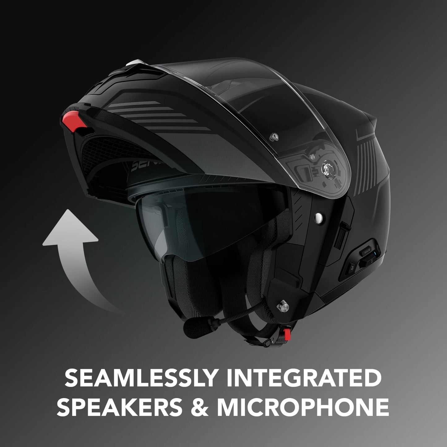 Sena Specter Smart Flip-Up Helmet w Mesh Comms Matt Black